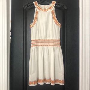 Tory Burch Embroidered White Sundress